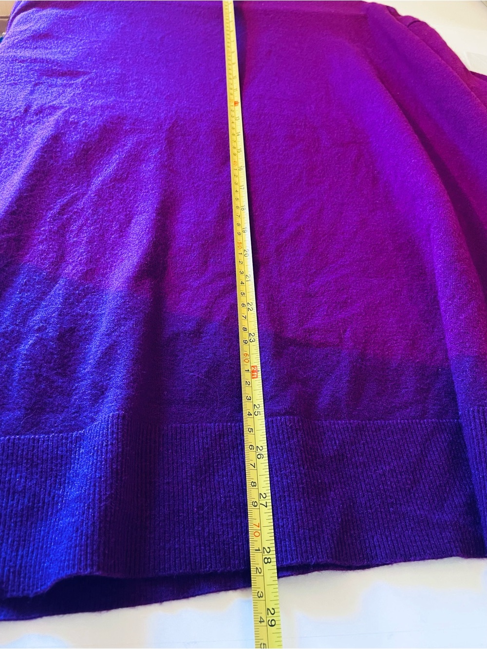 Chicos Purple V Neck Sweater Tunic Top Rayon Blend Cashmere Embroidery sz 3 XL - Picture 14 of 14